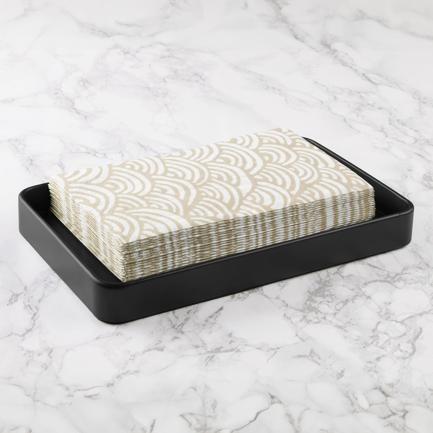 Sturdy Matte Black Vanity Organizer