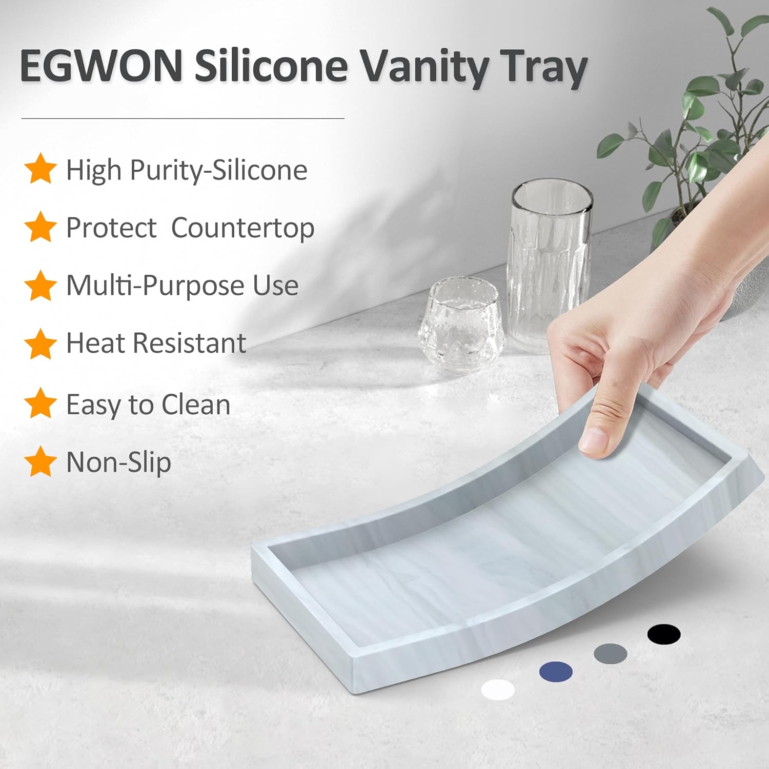 Thick Silicone Toilet Tank Organizer