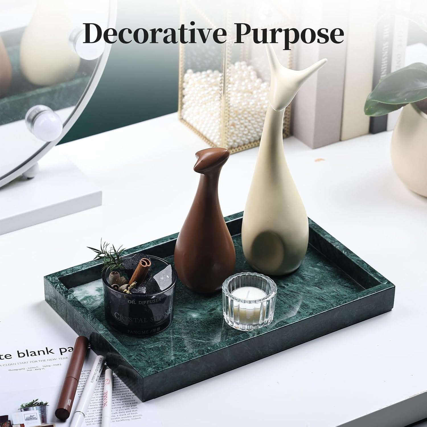 Natural Luxury Marble Vanity Tray