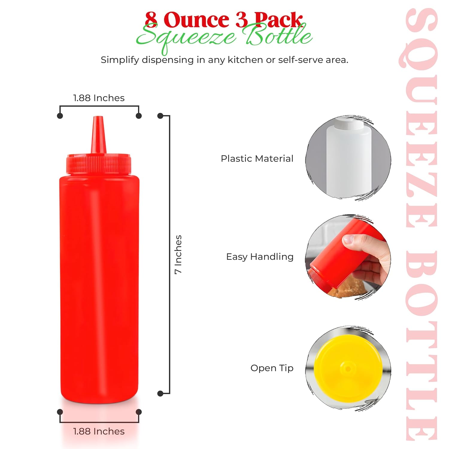 Convenient Durable Squeeze Bottles