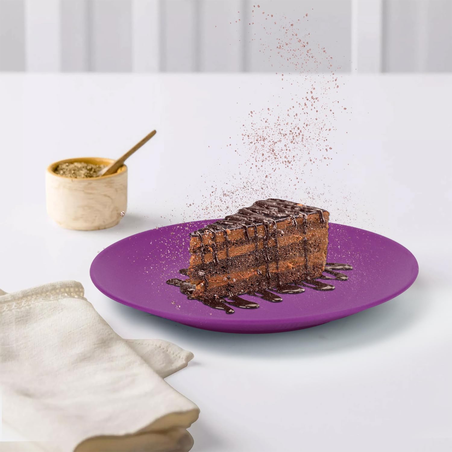 Wrova 10 Inch Wheat Straw Plates Set of 8 Unbreakable