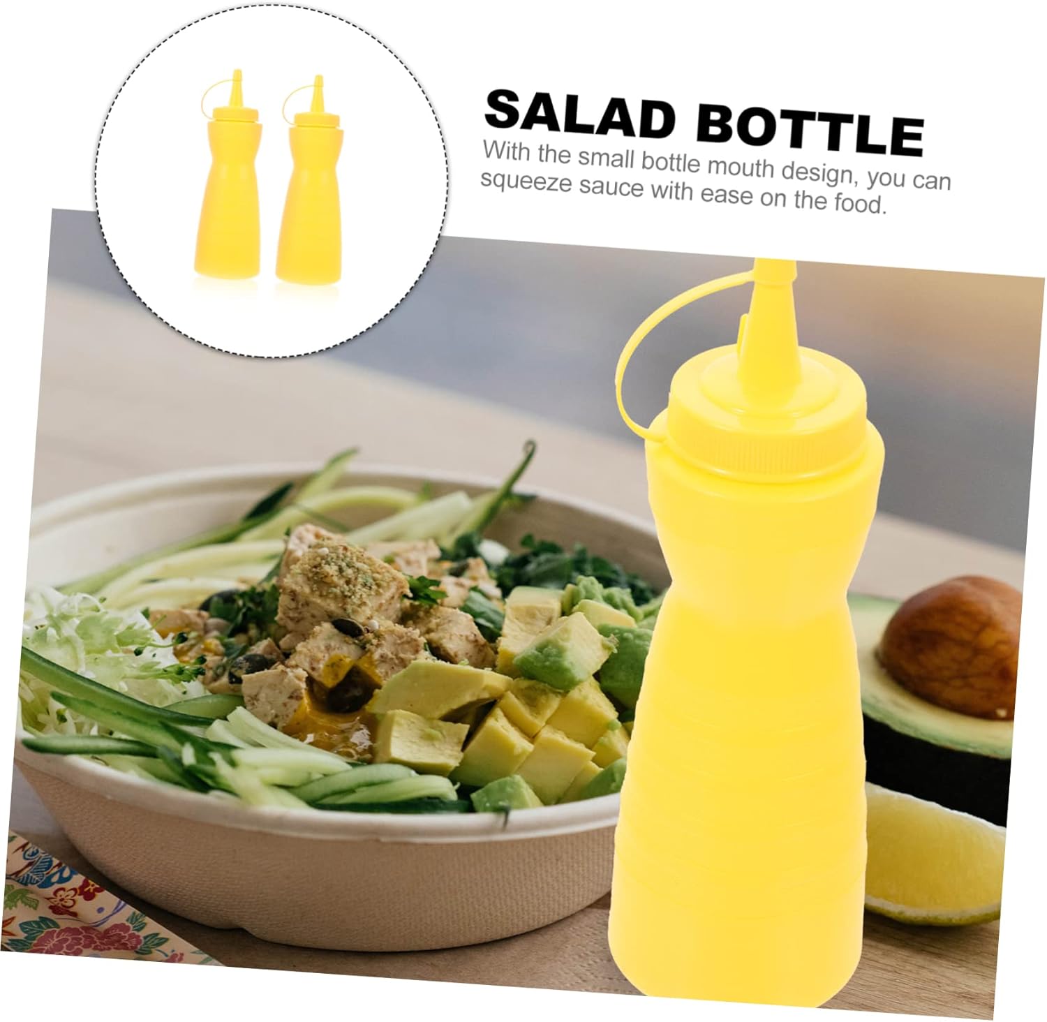 Zerodeko 2 Pack Sauce Seasoning Squeeze Bottles 400ml