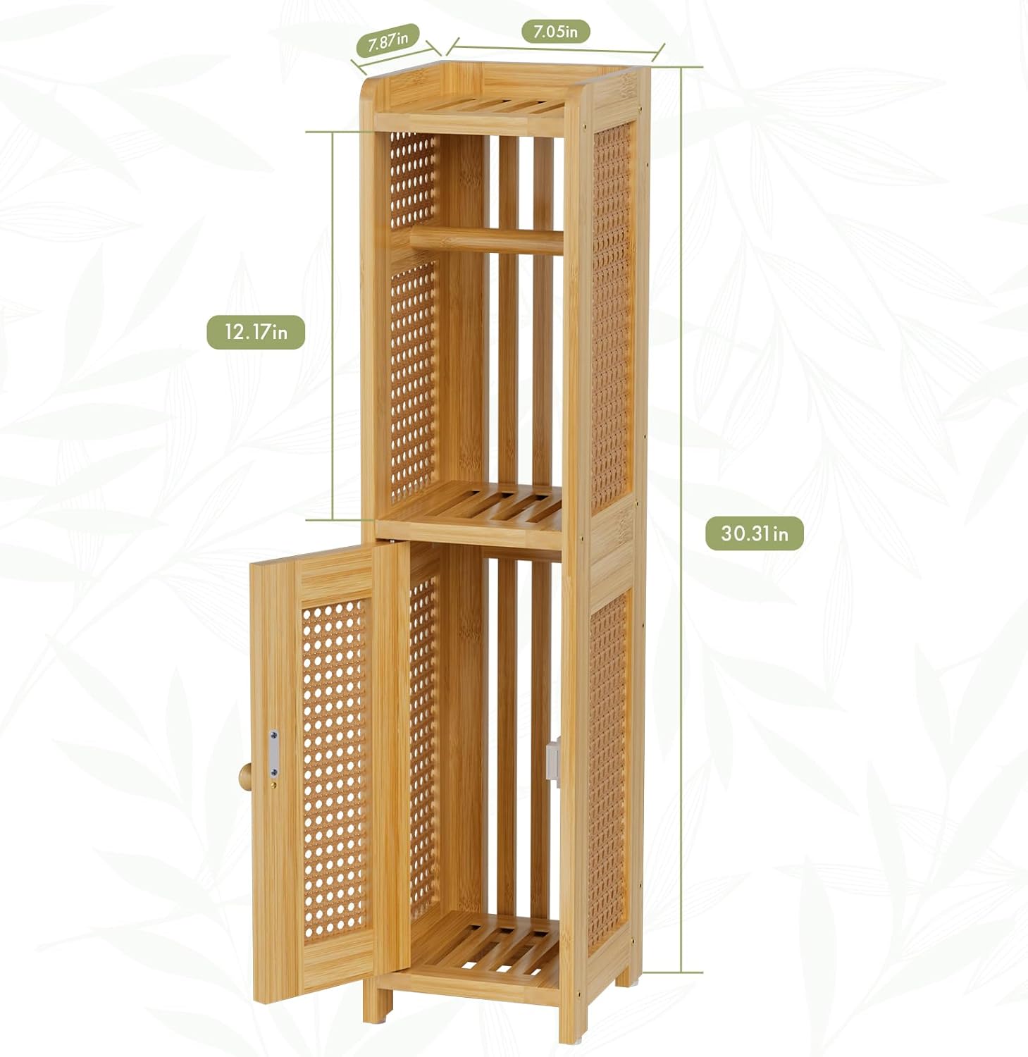 Amazing Bamboo Toilet Paper Storage Cabinet for Narrow Spaces and Small Bathrooms