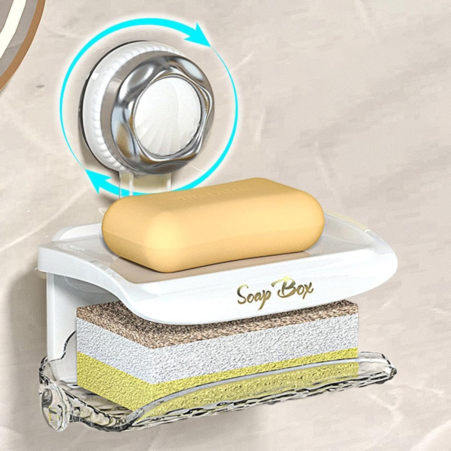 JTIYQ Suction Floor Soap Holder Sturdy Efficient