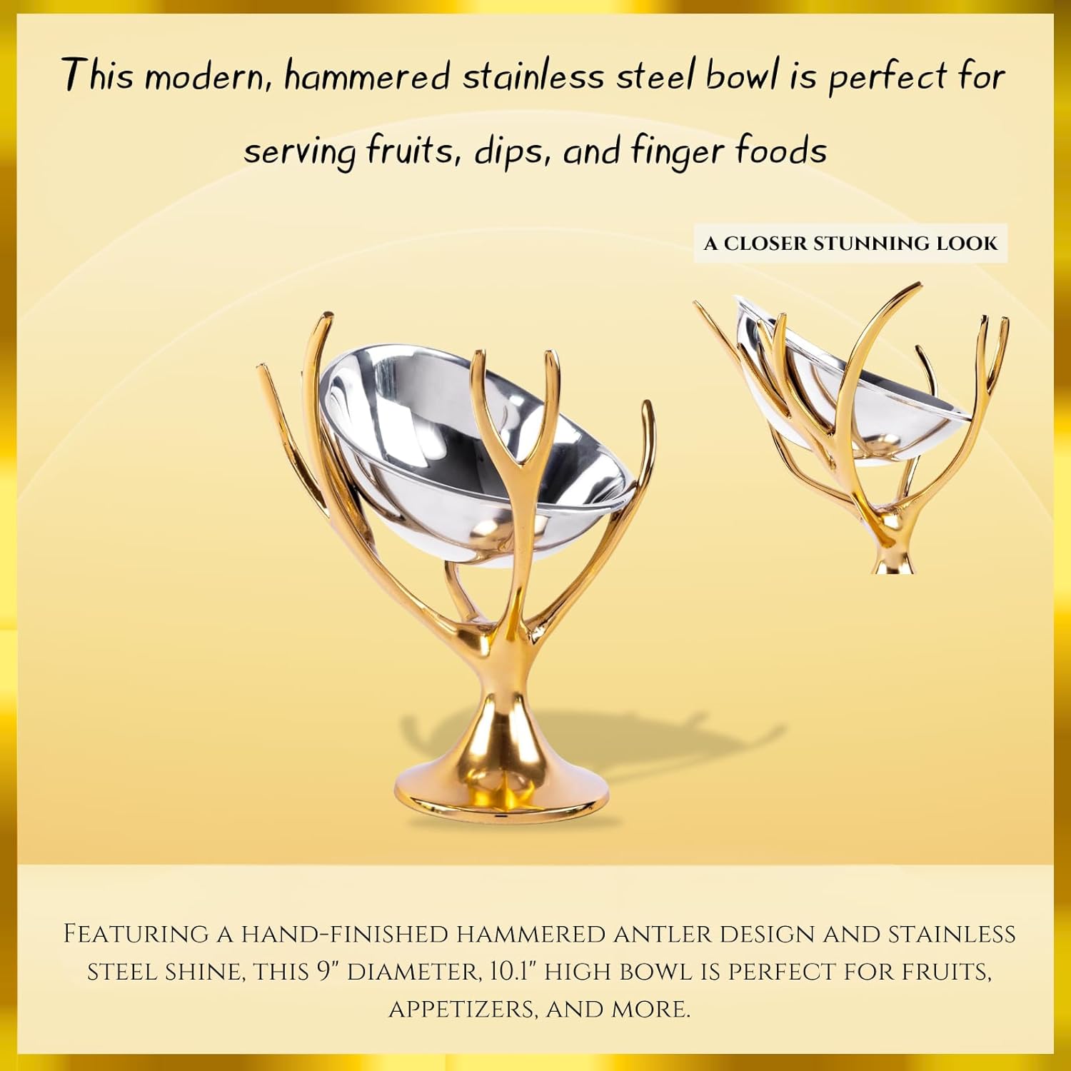 GUTE Decorative Antler Nut Bowl