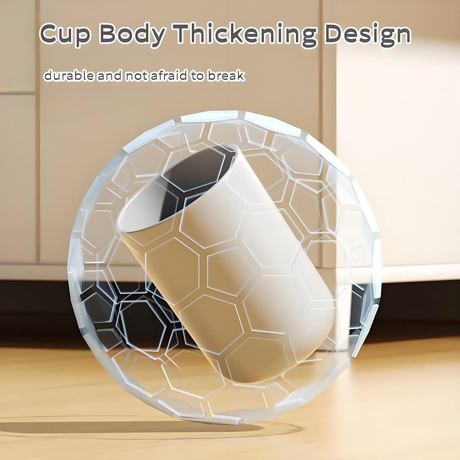 4 Piece Plastic Bathroom Tumbler Cup Organizer