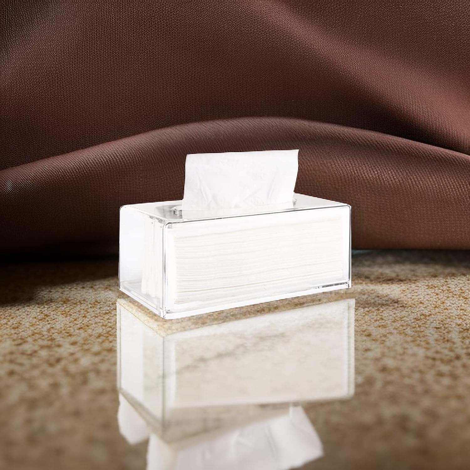 Clear 2-Pack Tissue Dispenser Boxes