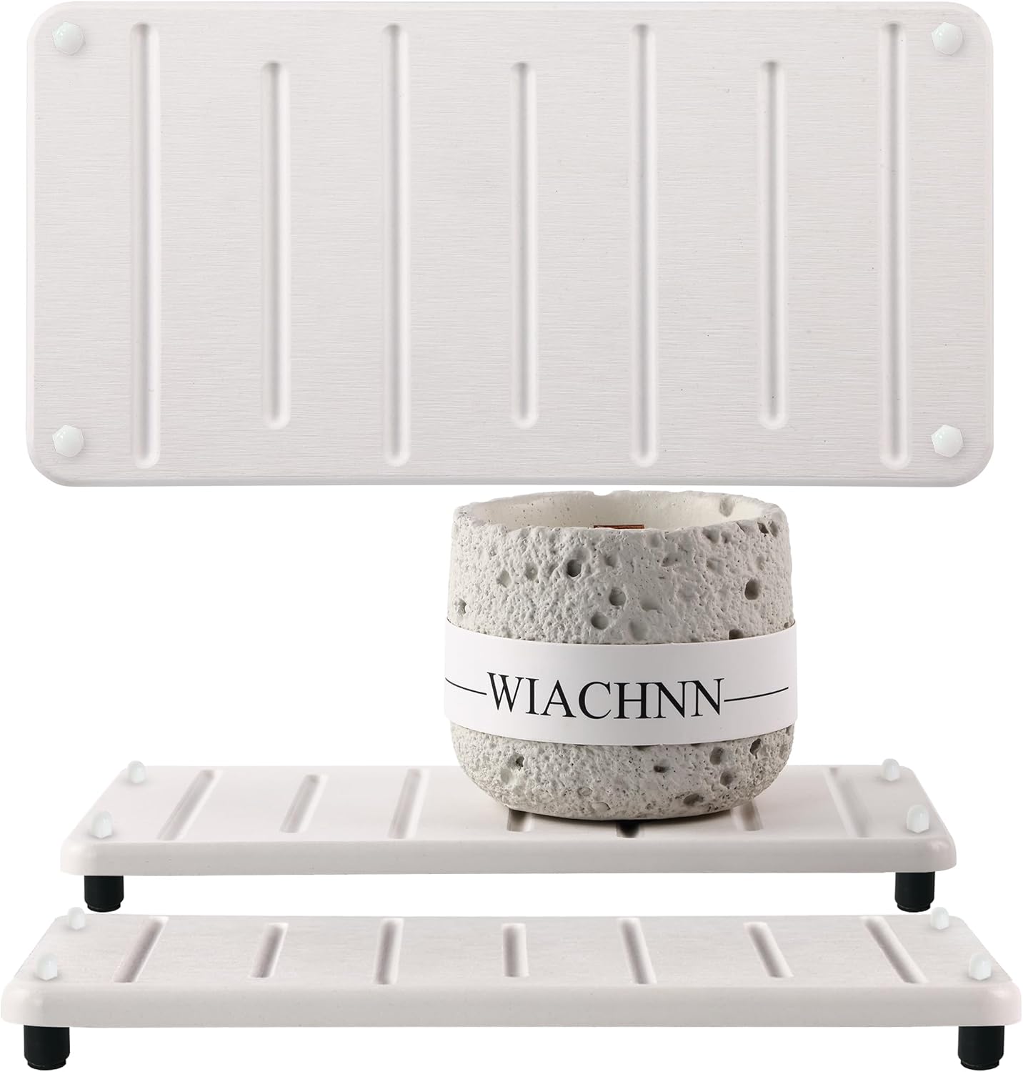2PCS Water Absorbing Mat for Bathroom Kitchen Organization