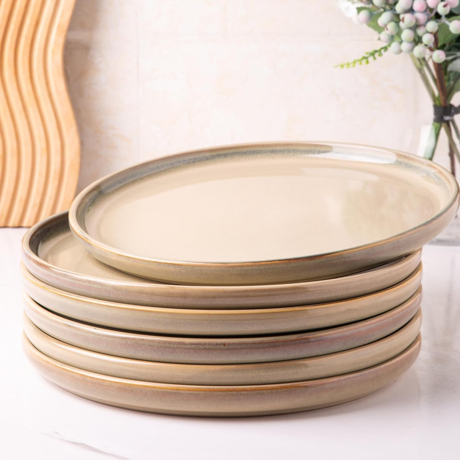 handcrafted oval dinner plates set