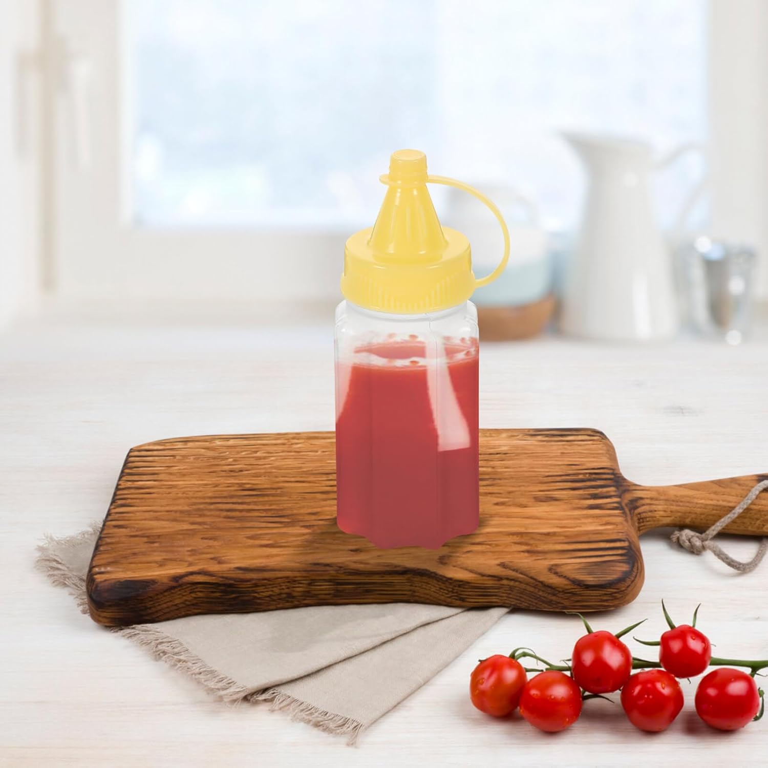 HEALLILY 4-Piece Condiment Squeeze Bottles Set 30ml Durable Leak-Proof