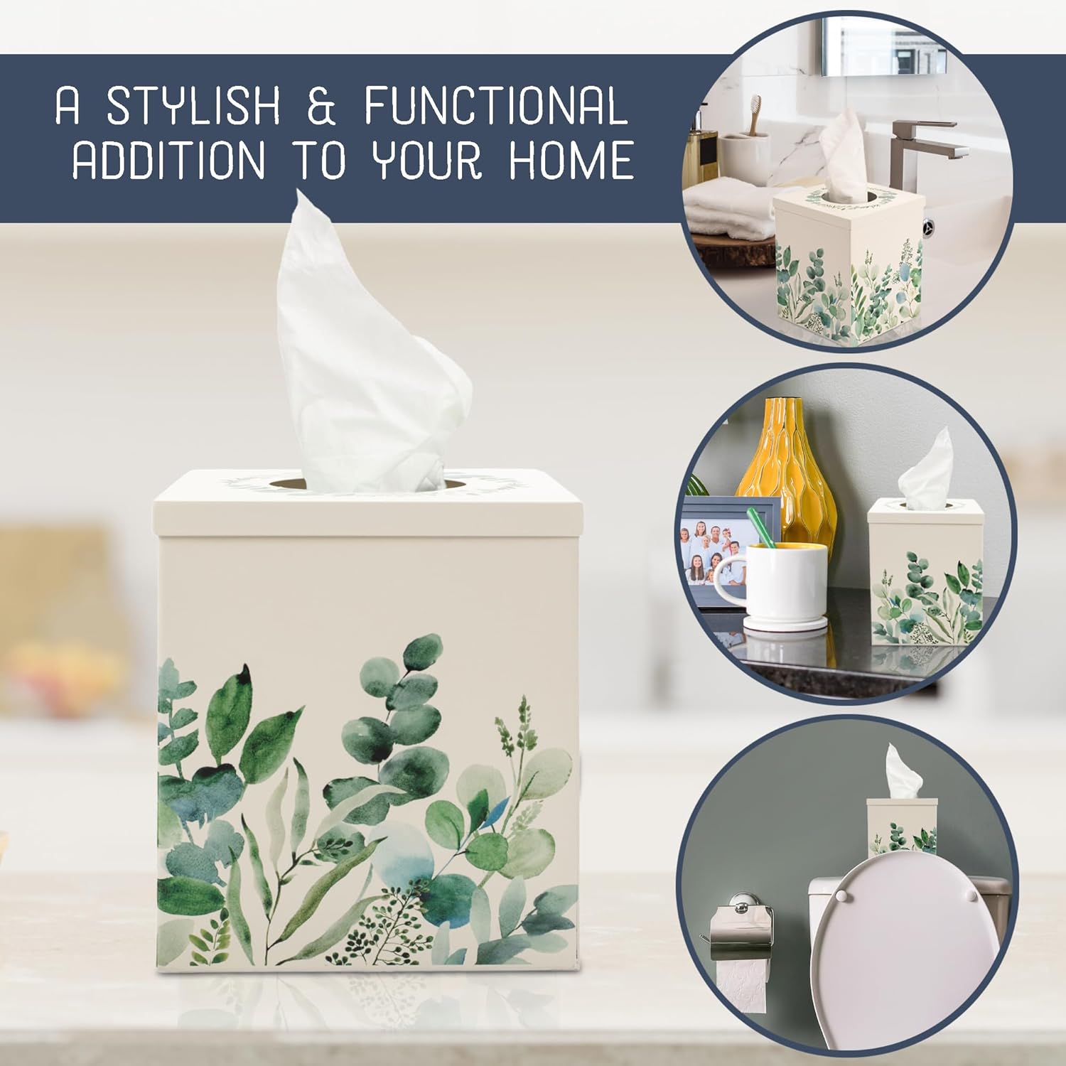 Cube 6x5 Iron Metal Tissue Box Organizer