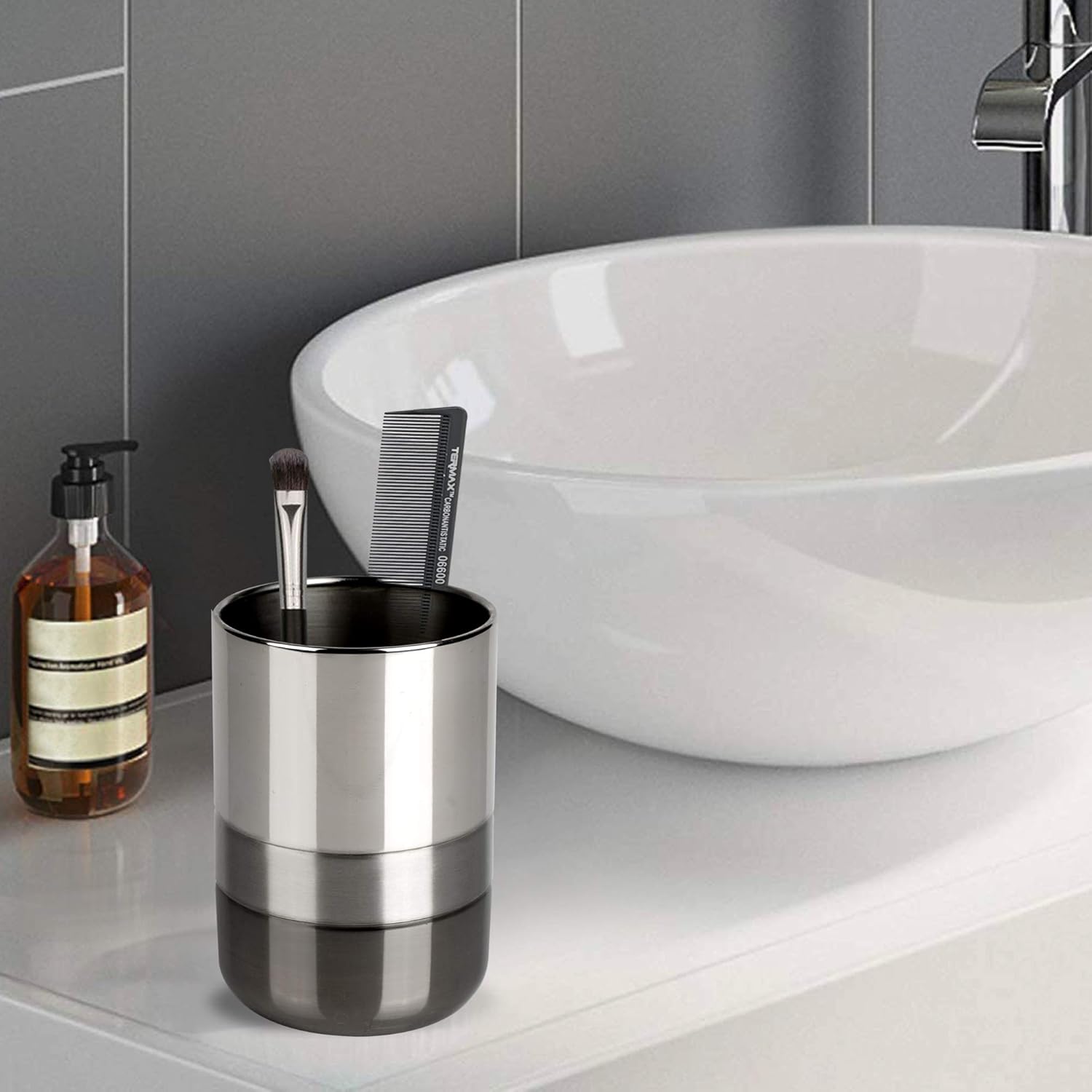 Triune Tumbler in 3-Tone Shiny Gray Stainless Steel
