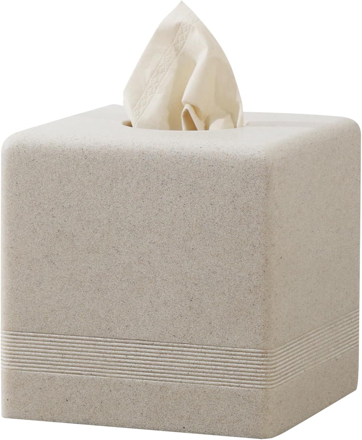 Haocoott Tissue Box Cover Square Beige
