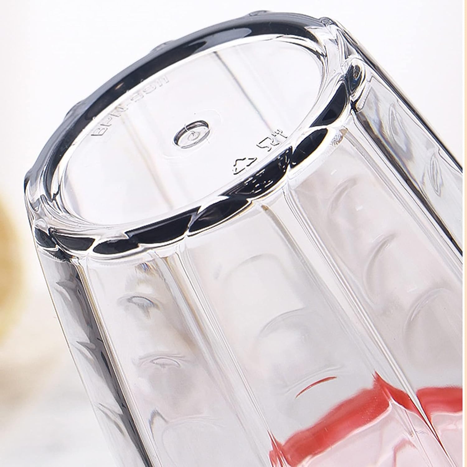6-Cup Acrylic Water Tumbler Set Colorful BPA-Free Stackable and Dishwasher- Safe for Home and Outdoor Use
