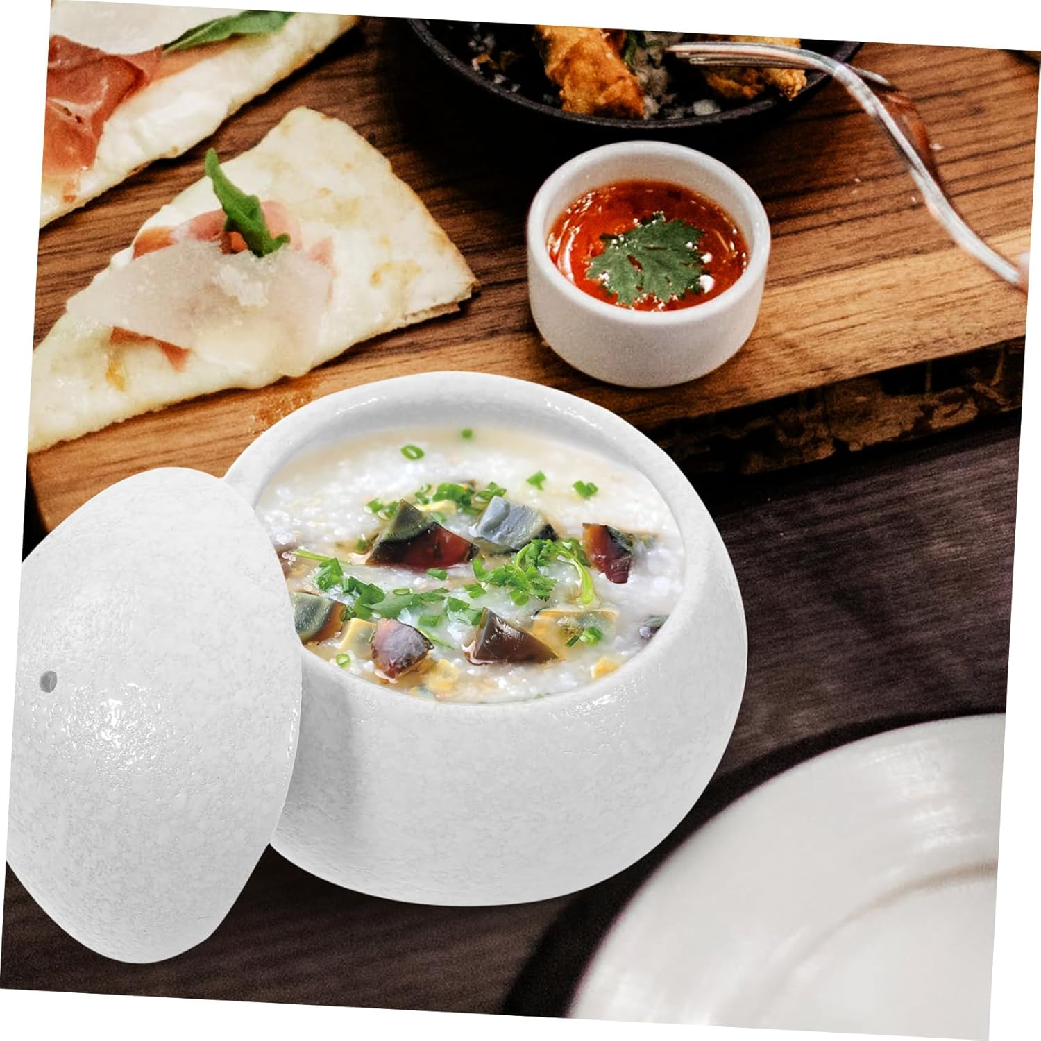 Special Design Ceramic Candle Bowl - Durable Non-Scratch Dip Bowl for Home Kitchen