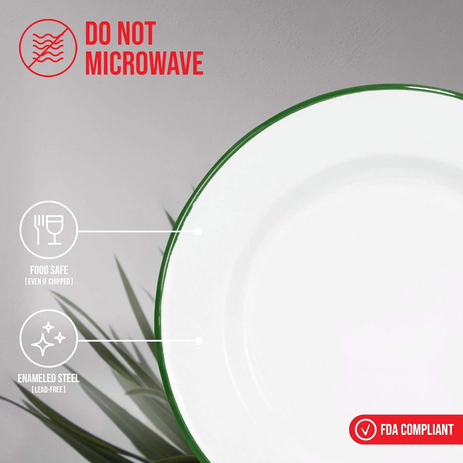 Bring Home a Set of 4 Rustic Metal Dinner Plates for Family Get-together