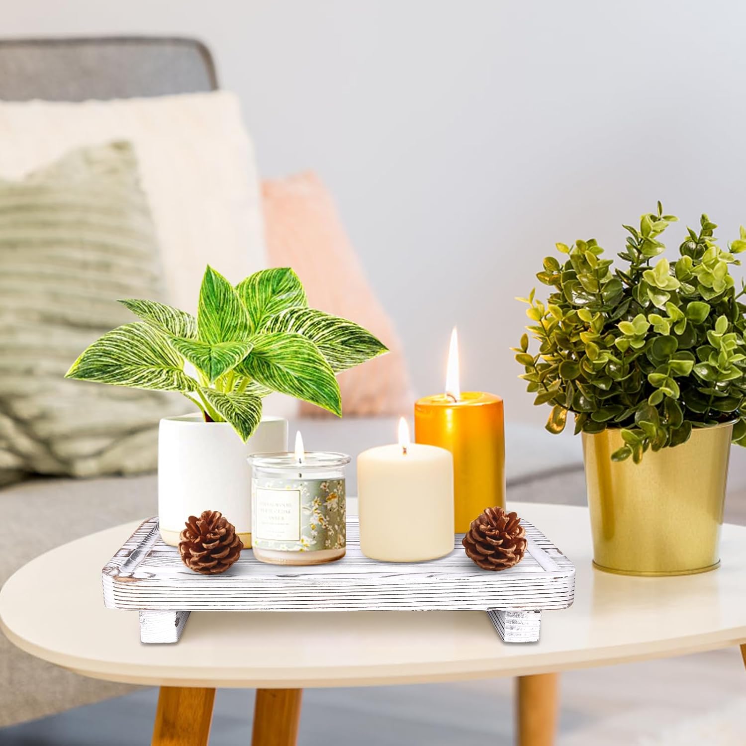 White Bathroom Trays Pedestal