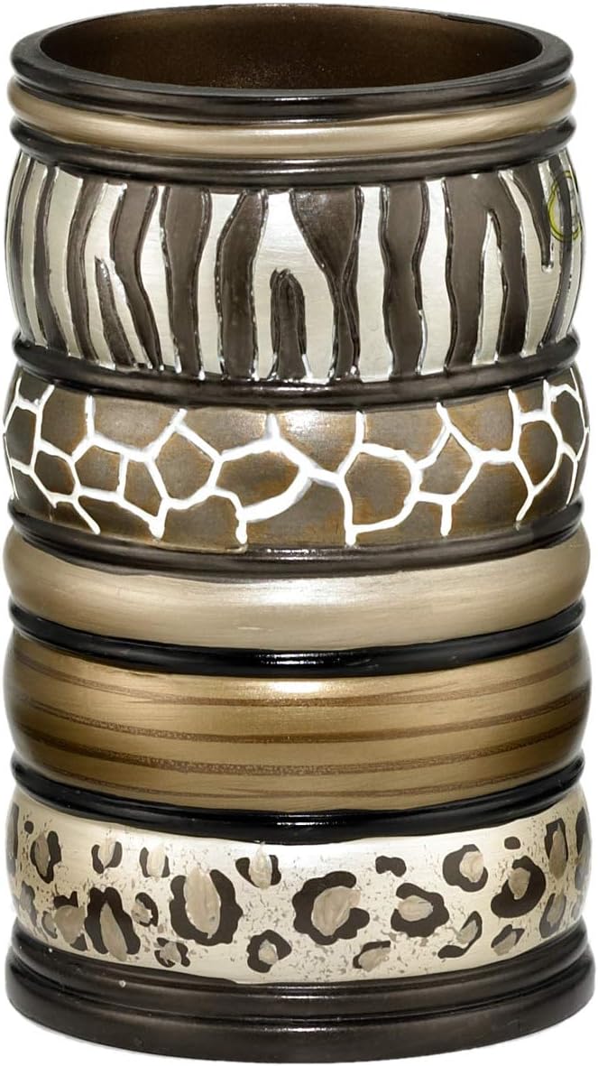 Elegant Safari Stripes Tumbler for Modern Bathrooms
