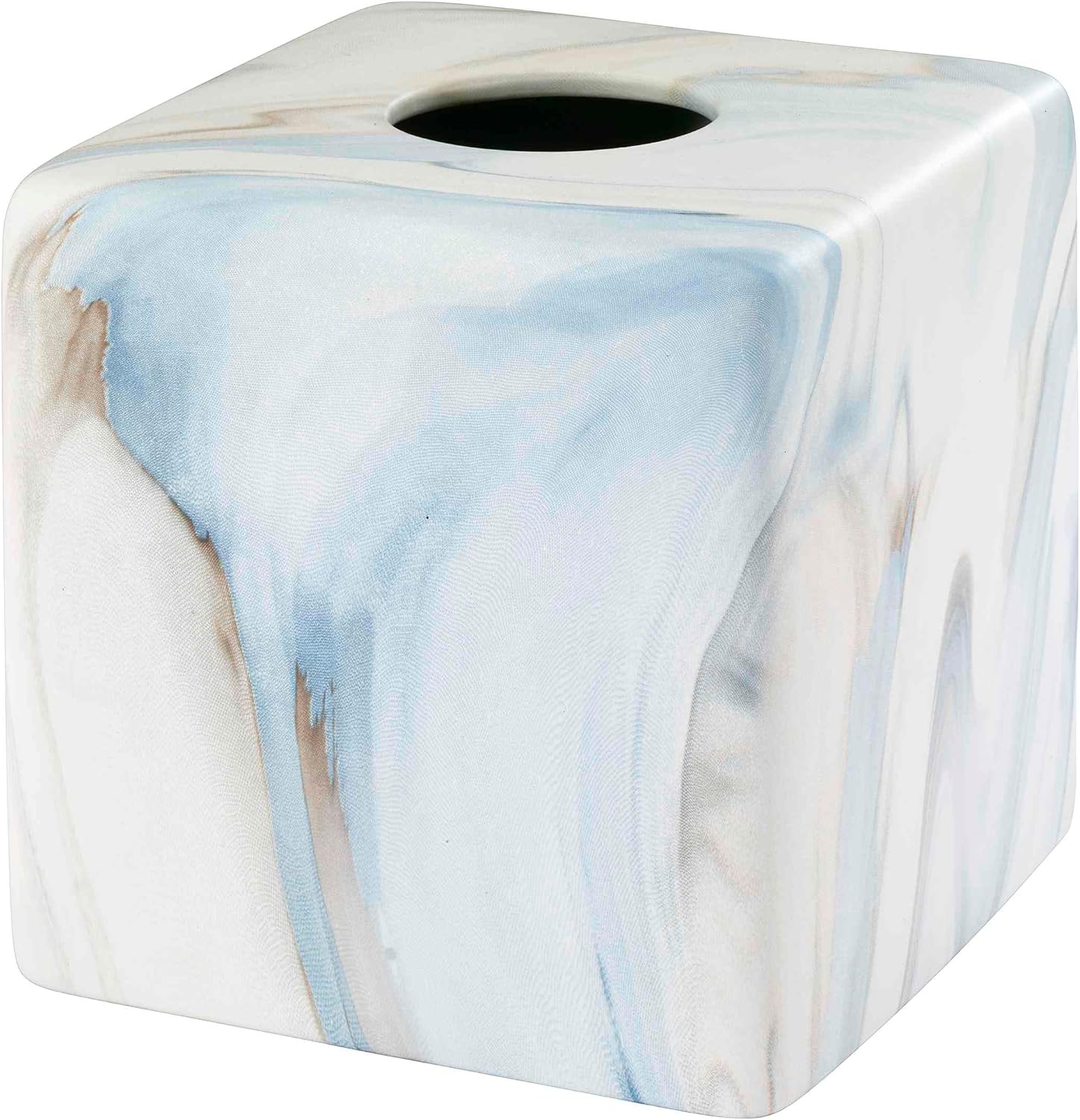 Perfect Fit for Your Bathroom Avanti Linens Tissue Cover Resin Countertop Accessories Waves Collection Blue