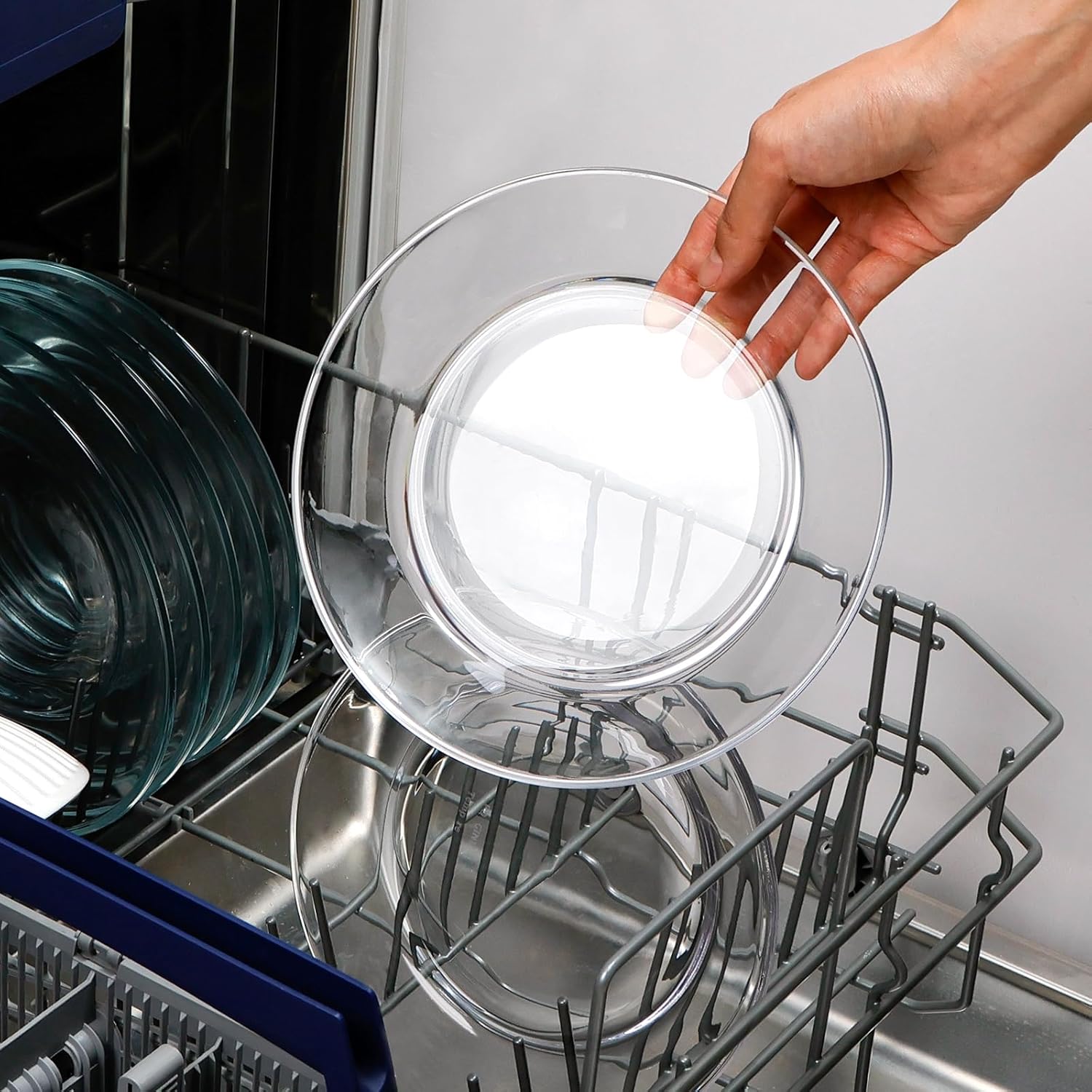 NUTRIUPS 75-Inch Clear Glass Dinner Plates Set of 2