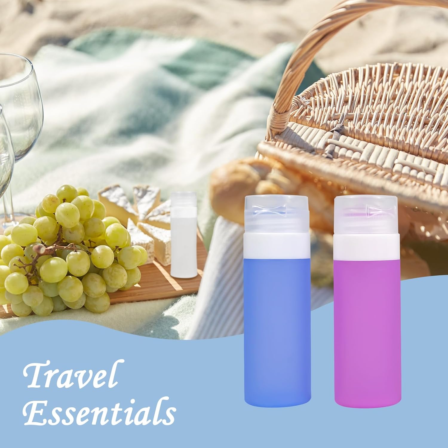 4-Piece Salad Dressing Containers with Travel Brushes