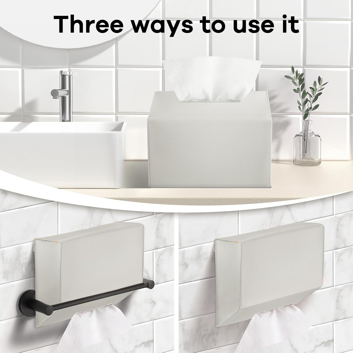Personalized Anti-Liquidvtkleens with PU Leather Cover for Kleenex Hand Towels