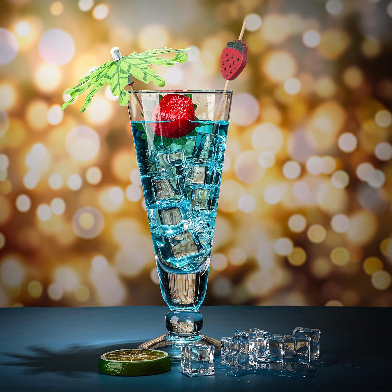Patelai 160 Pcs Cocktail Accessories Delicate Tropical Bamboo Picks Perfect for Summer Parties