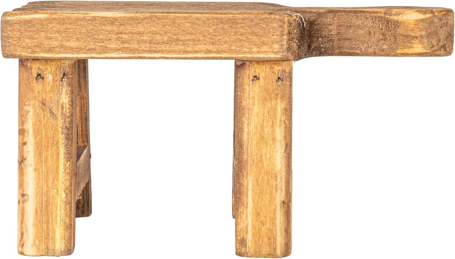 Creative Co-Op Small Wood Pedestal with Handle