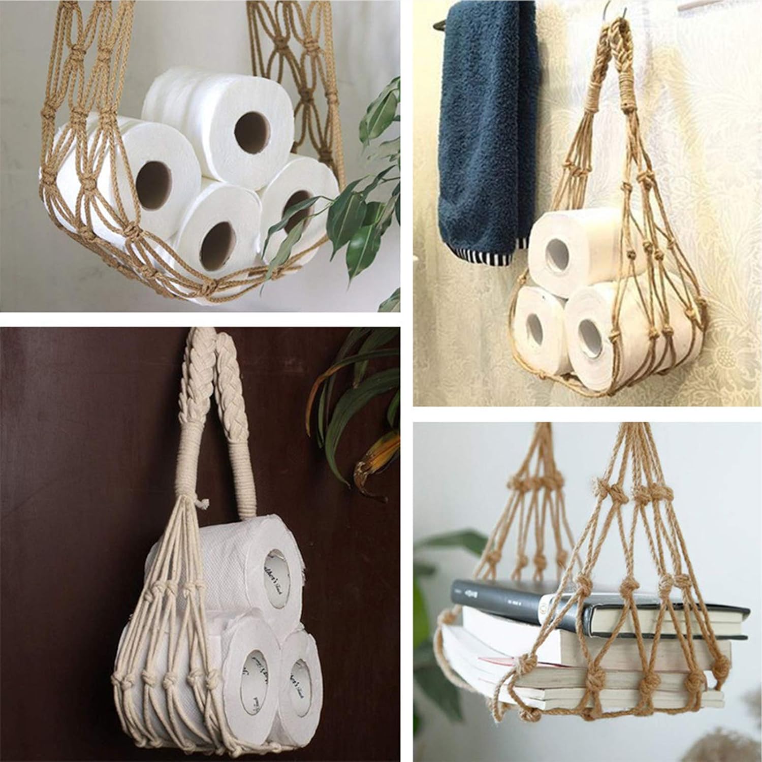 Pesine Bohemian Cotton Wall Mounted Toilet Paper Holder