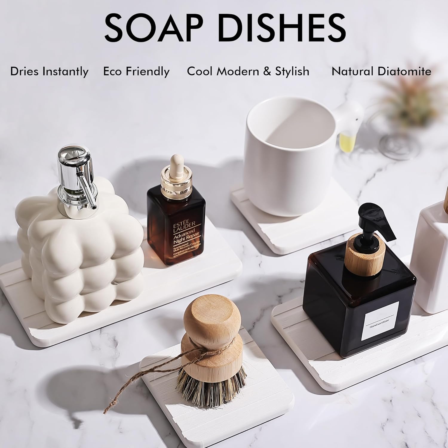 Fast Drying Diatomite Absorbent Kitchen Bathroom Tray