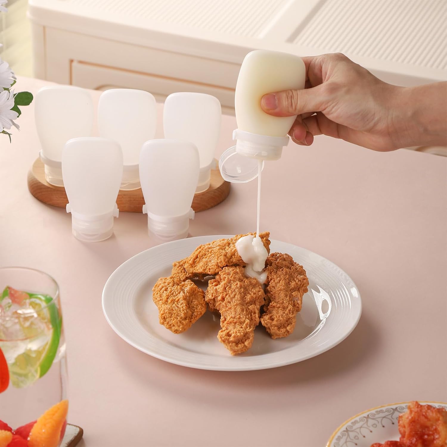 RAMFIYN 6-Pack TinyCondiment Squeeze Bottles The Perfect Travel Solution