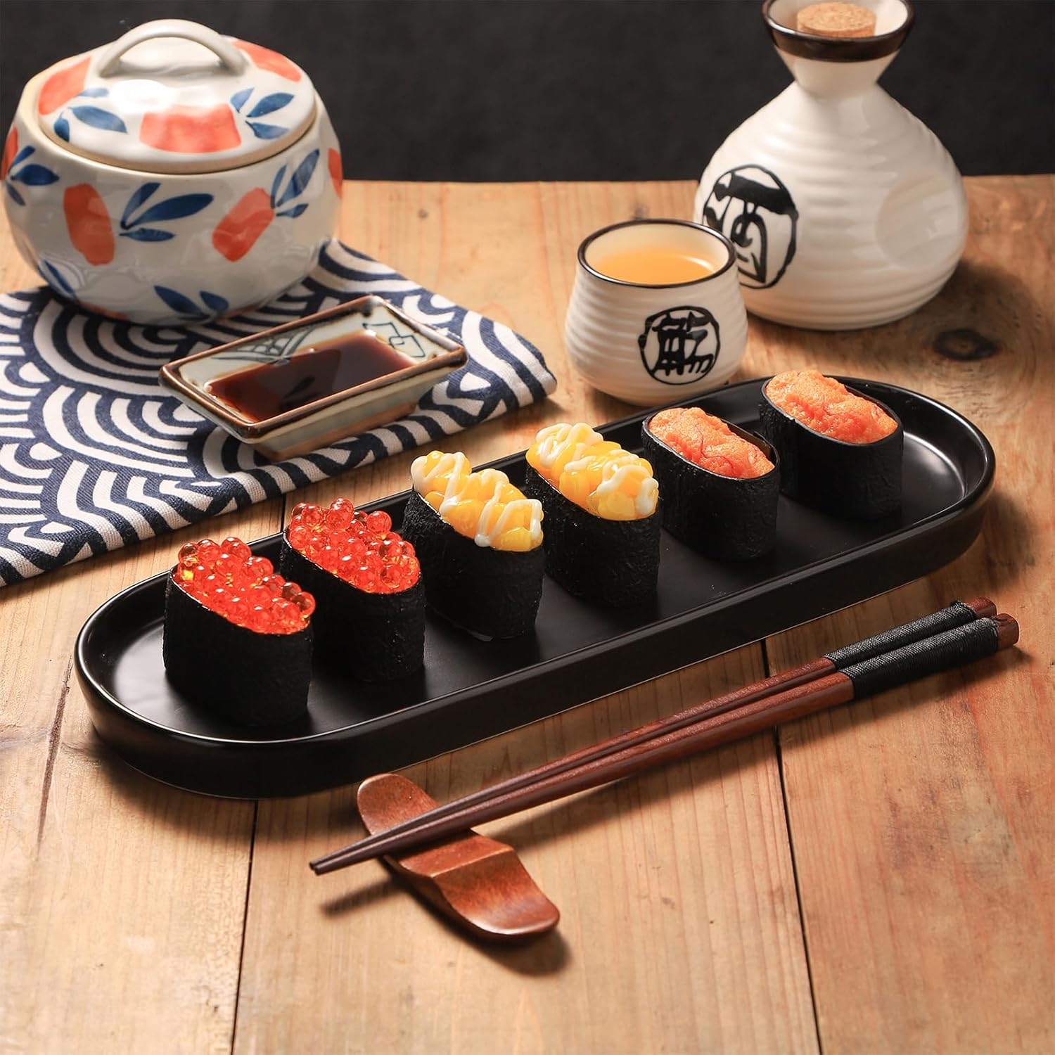 VanEnjoy Set of 2 Black Vanity Trays for Bathroom Kitchen use