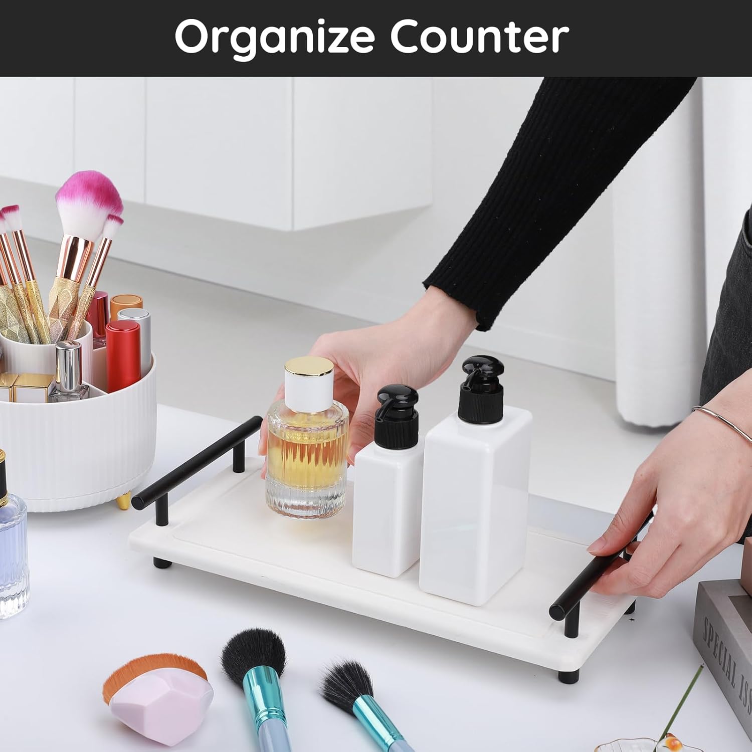 Sink Caddy 12x6 Drying Mat for Bath Kitchen Handle Included
