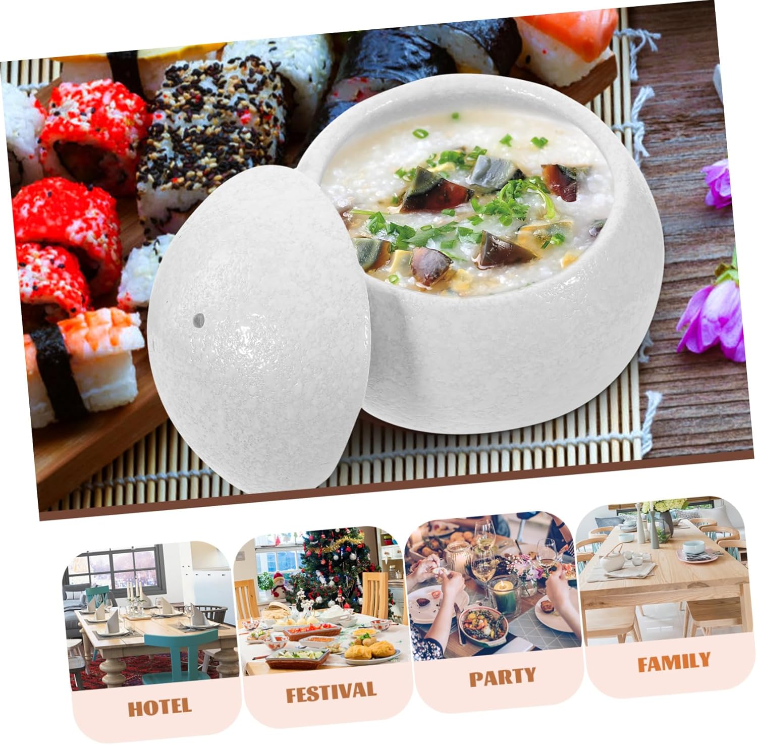 Special Design Ceramic Candle Bowl - Durable Non-Scratch Dip Bowl for Home Kitchen