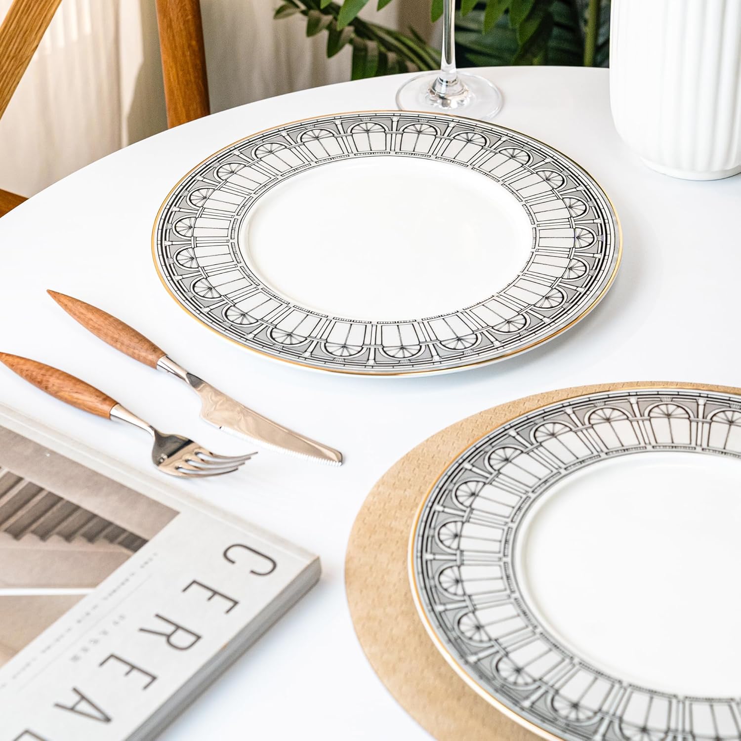 Elegant 11-inch Dinner Plates Set 2 x 11in