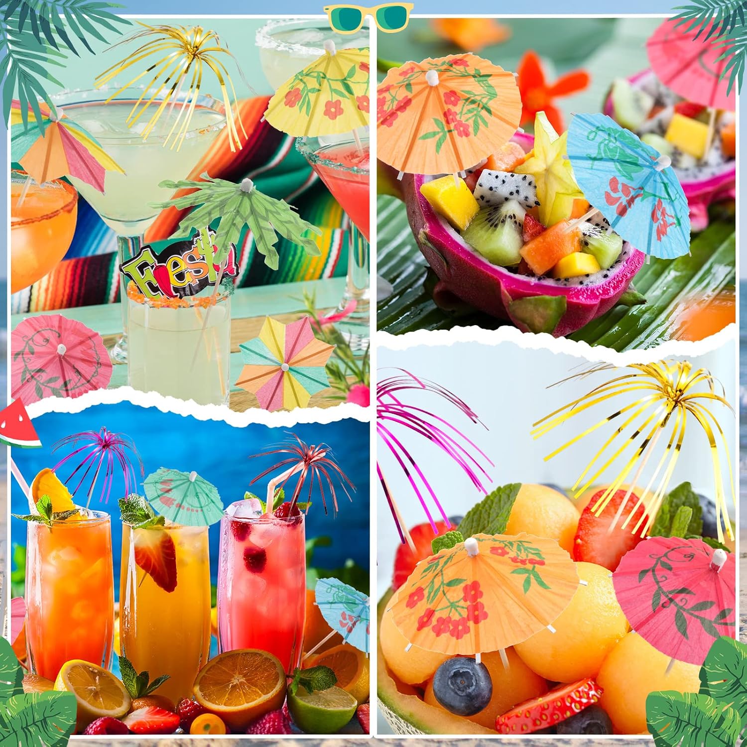 180-Piece tropical cocktail picks