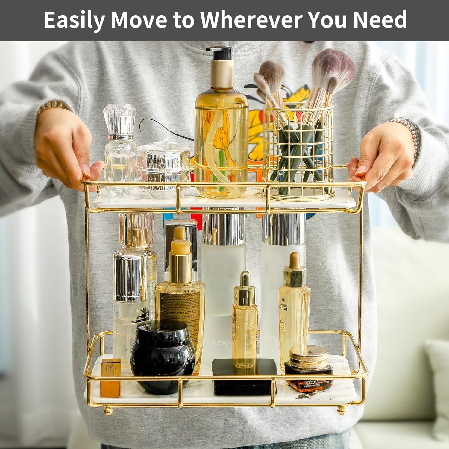 Stylish Bathroom Organizer forDeclutter and Storage