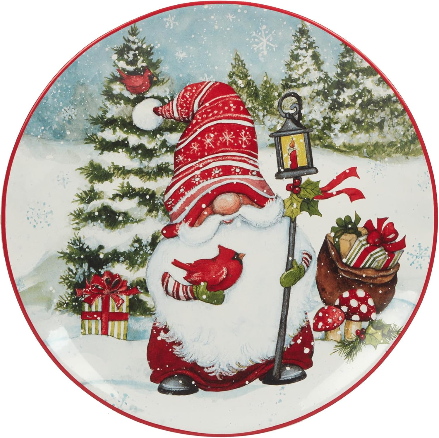 Certified Christmas Gnomes 11 Dinner Plates Set of 4