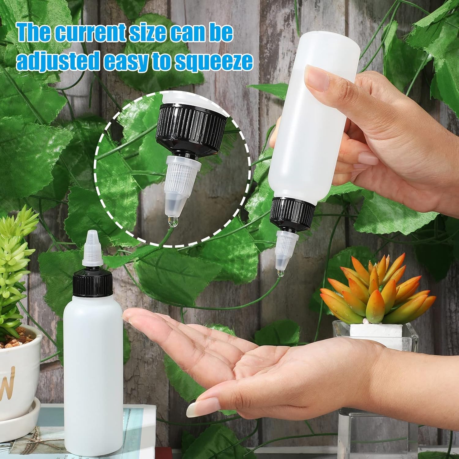 60-Piece Set of 4 oz Plastic Squeeze Bottles