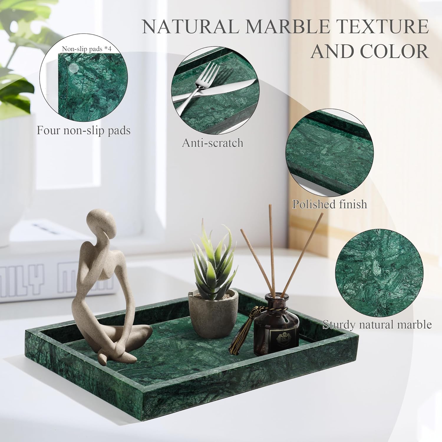 Natural Luxury Marble Vanity Tray