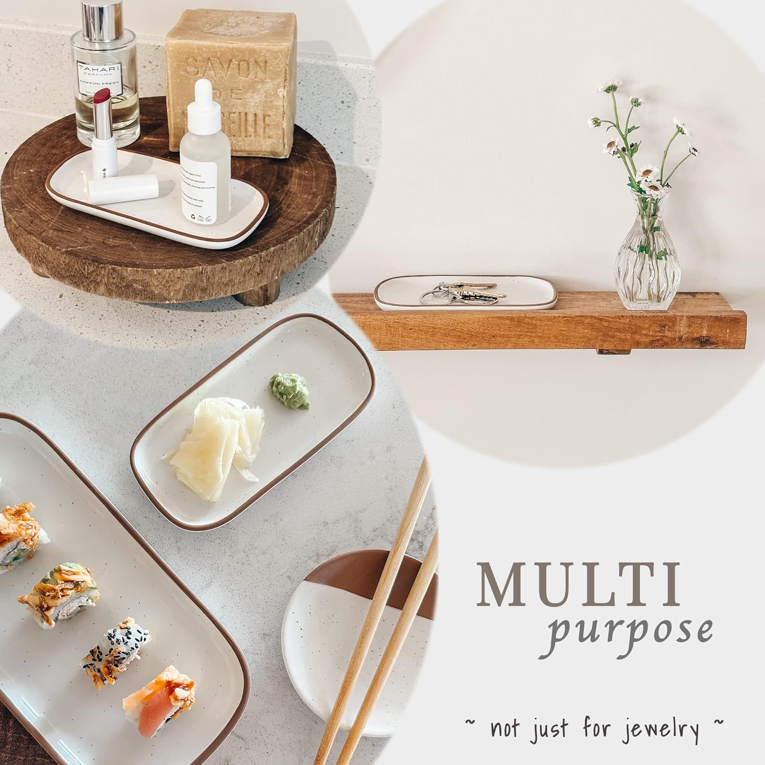 Pause Organize Mora Ceramic Vanity Tray