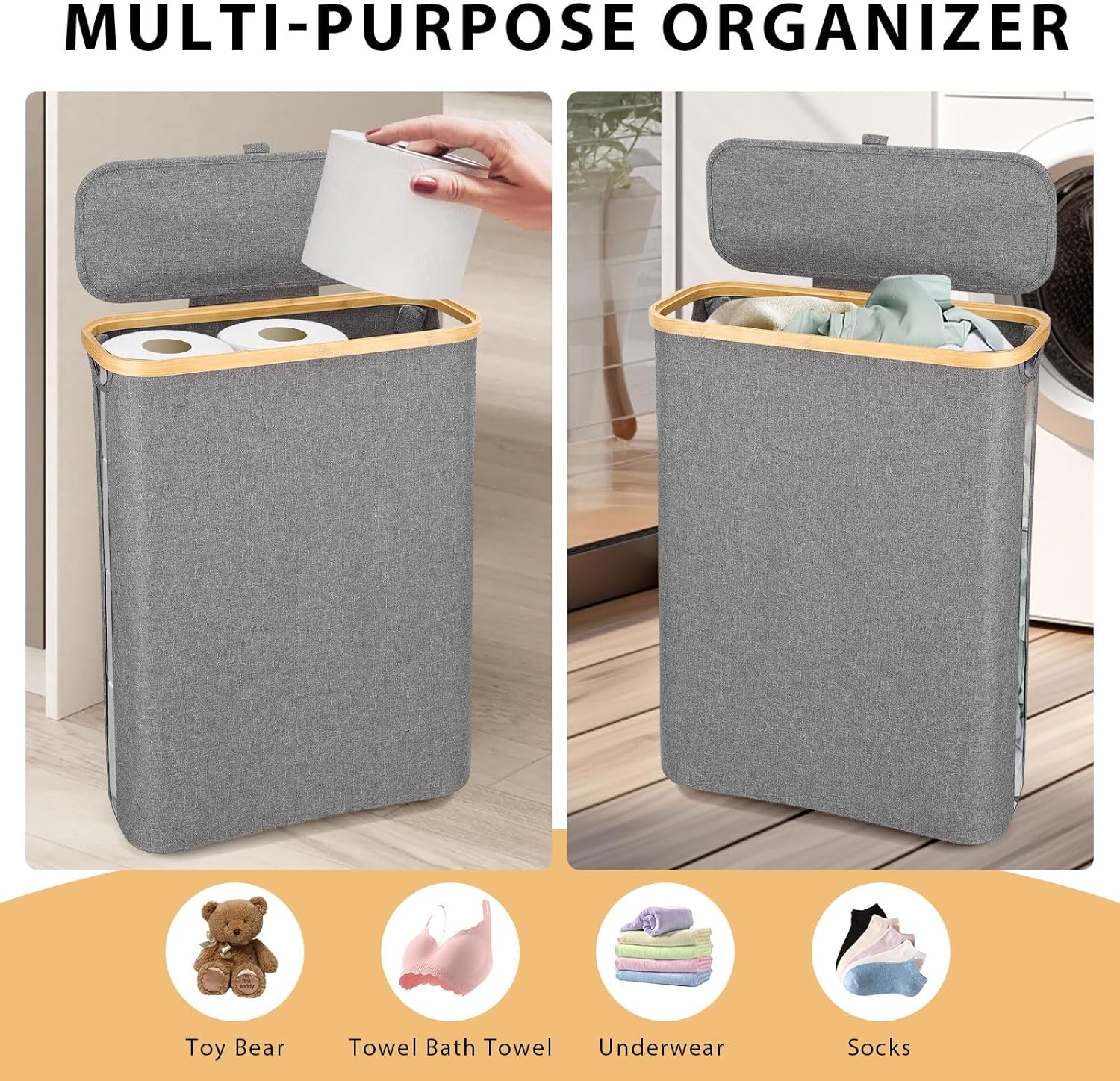 Effortlessly organize your bathroom with Odonatas sleek storage basket Holds up to 20 regular or 15 mega rolls