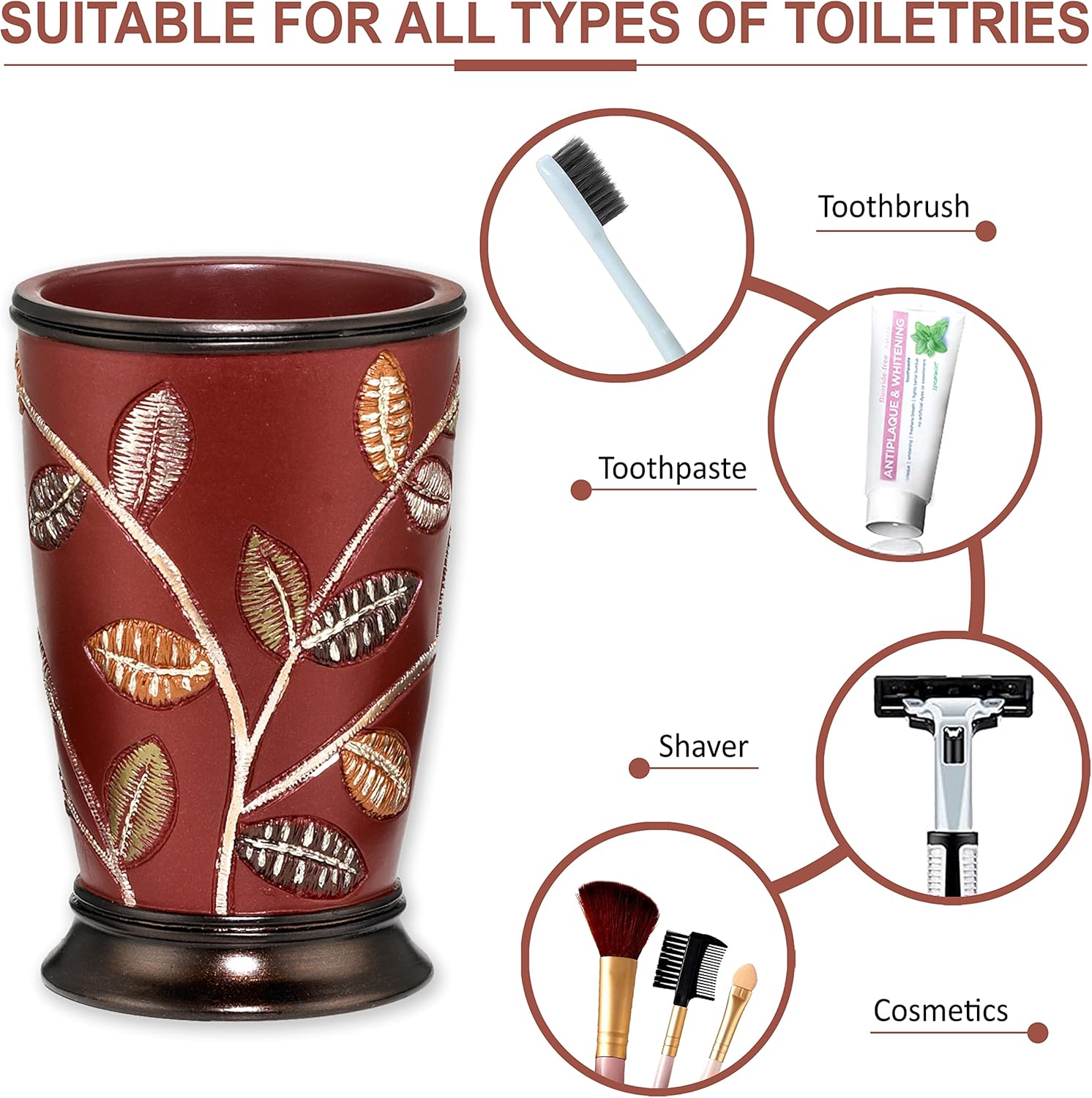 Popular Bath Aubury Tumbler Burgundy