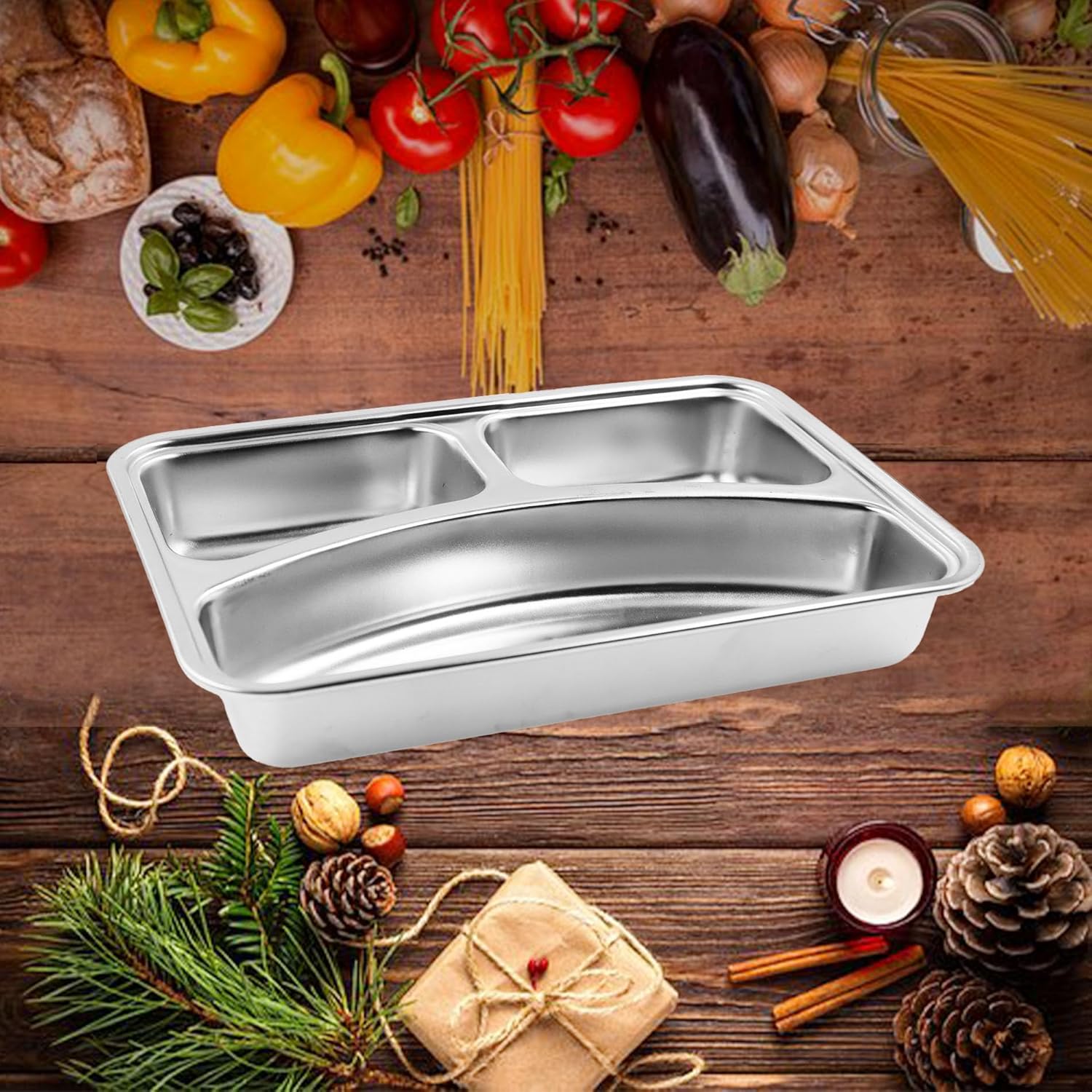 Durable 304 Stainless Steel Divided Plates for Every Day