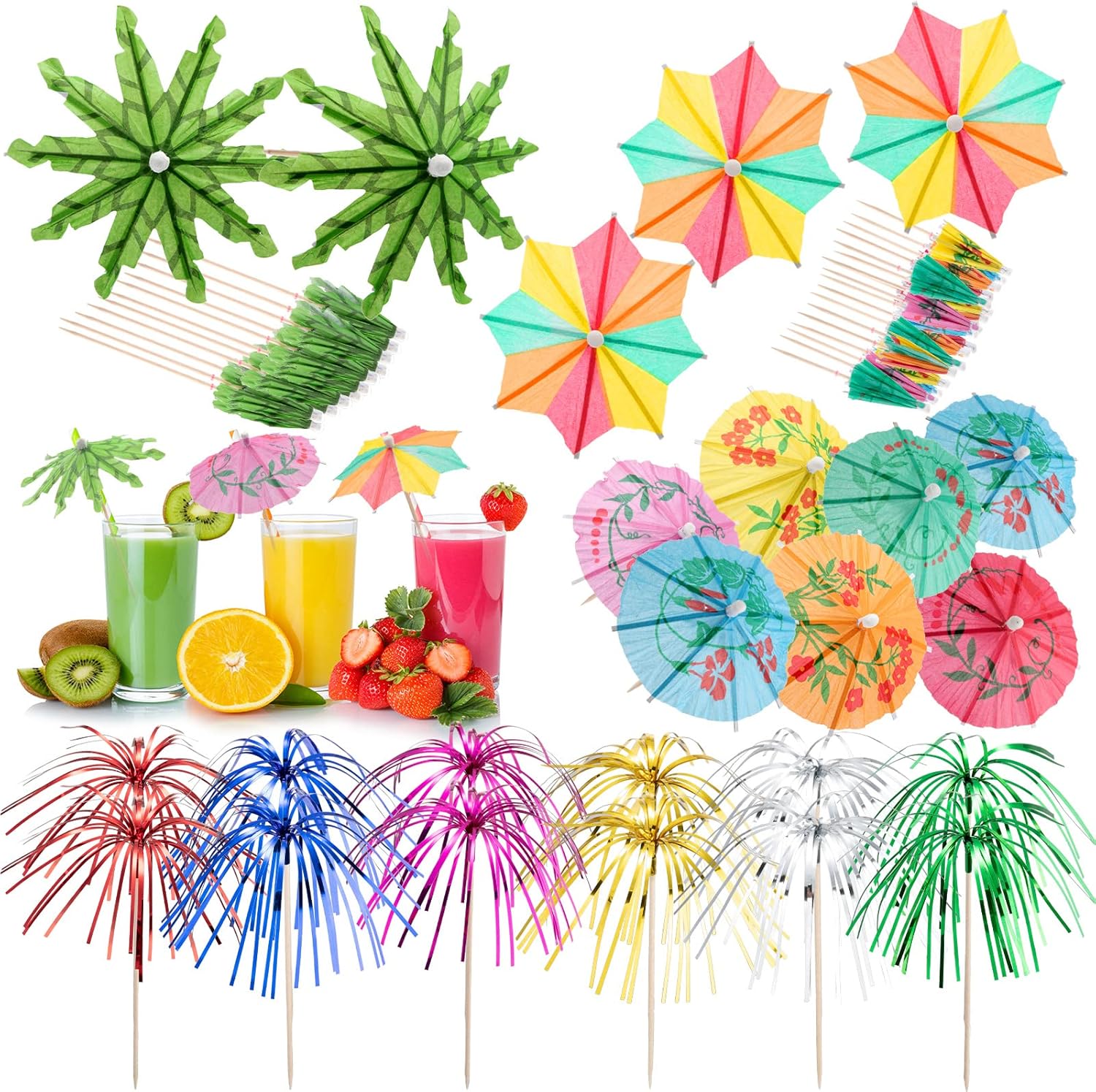 180-Piece tropical cocktail picks