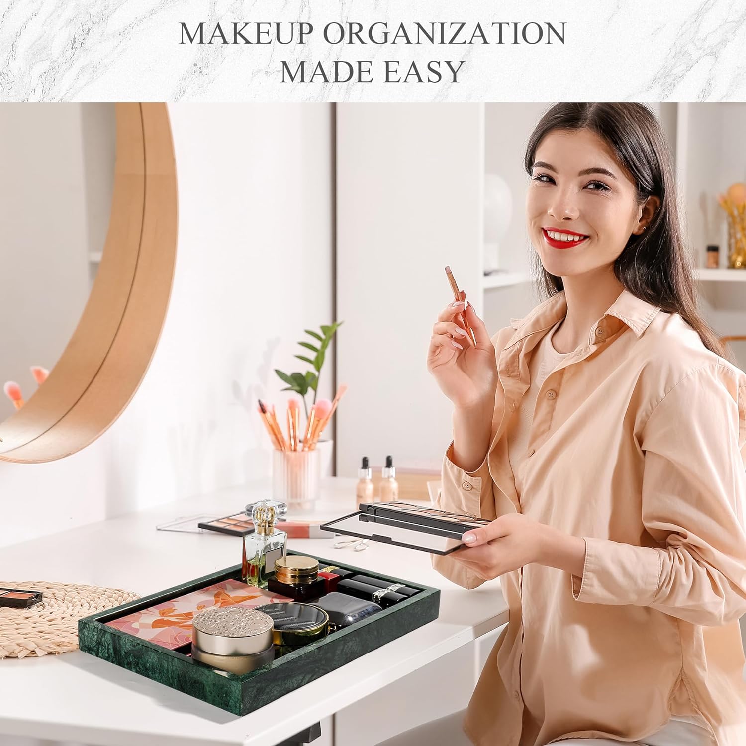 Natural Luxury Marble Vanity Tray