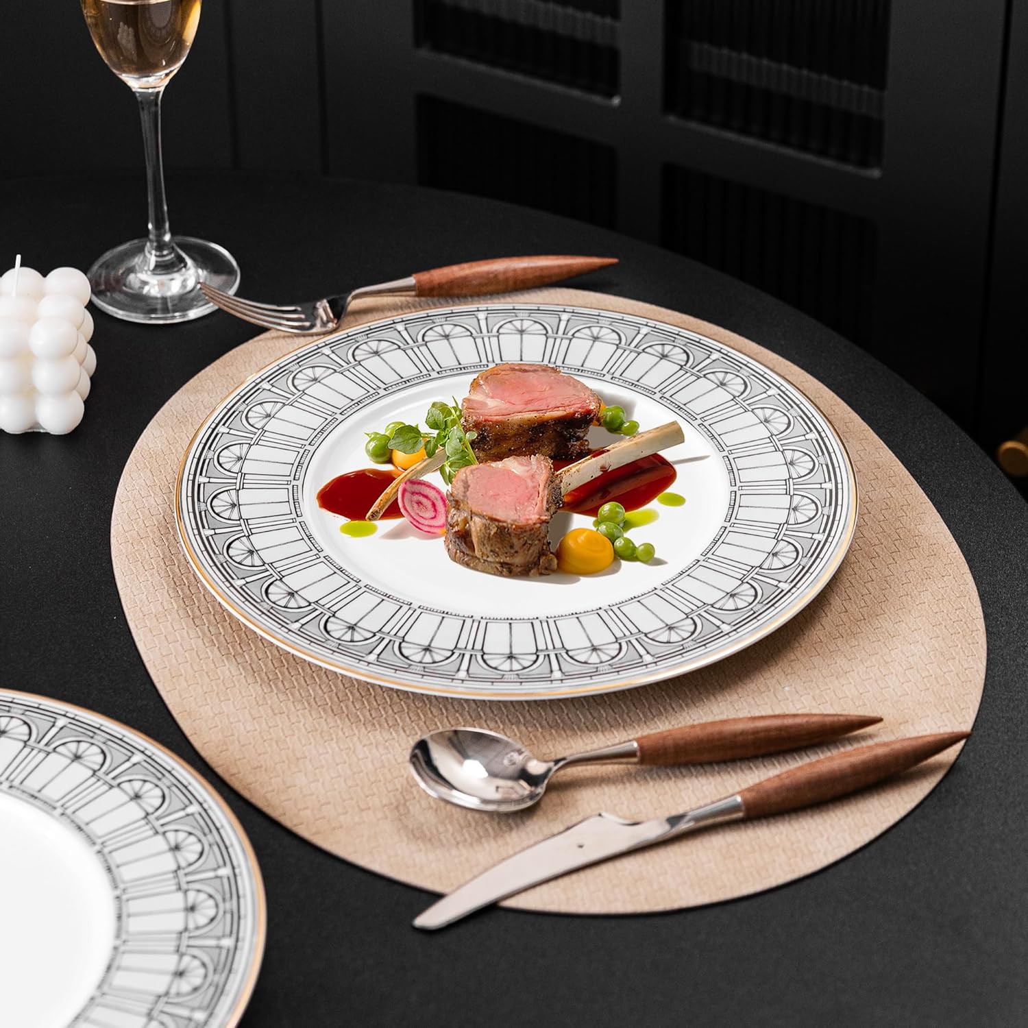 Elegant 11-inch Dinner Plates Set 2 x 11in