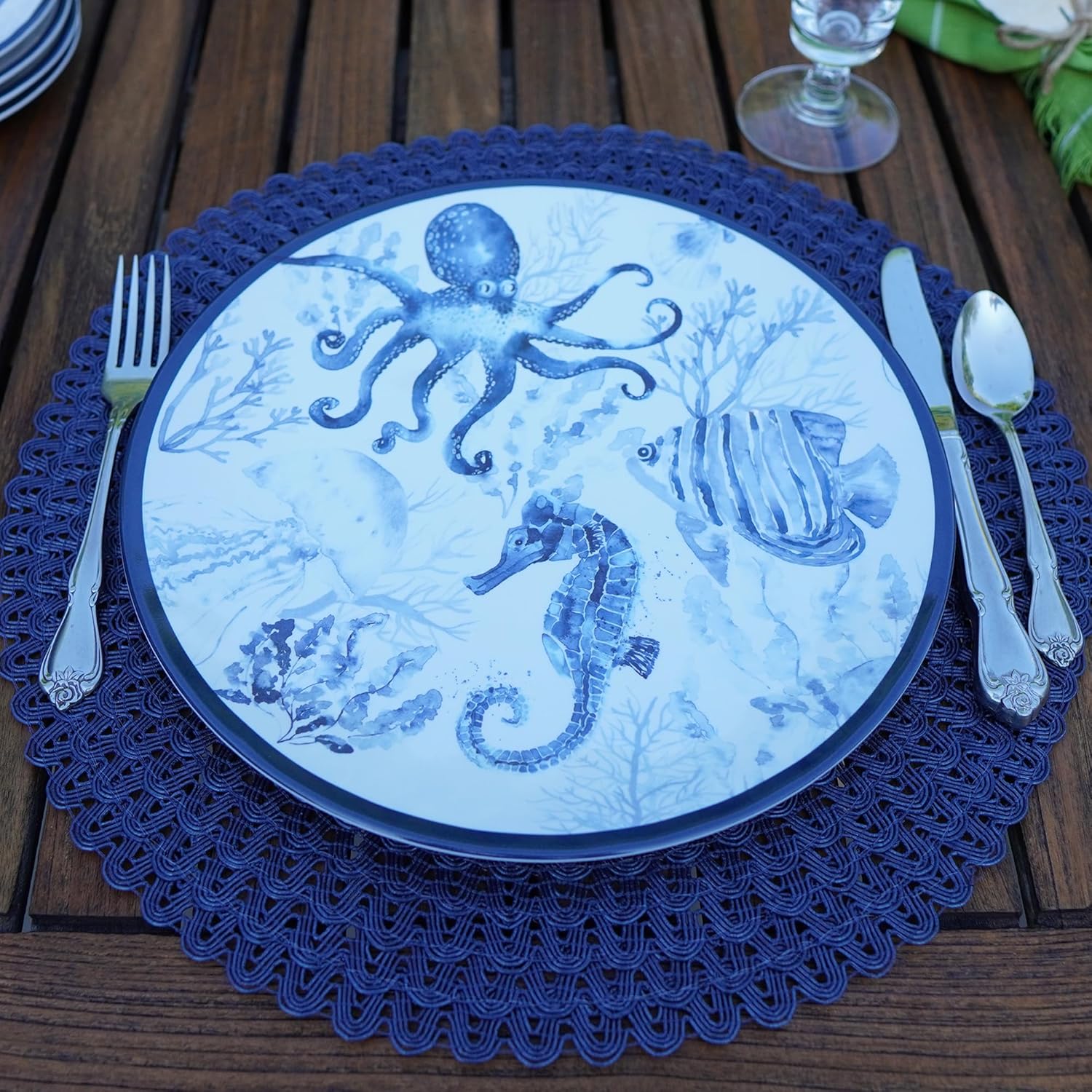 Certified International Melamine Dinner Plates Multicolored Set of 6