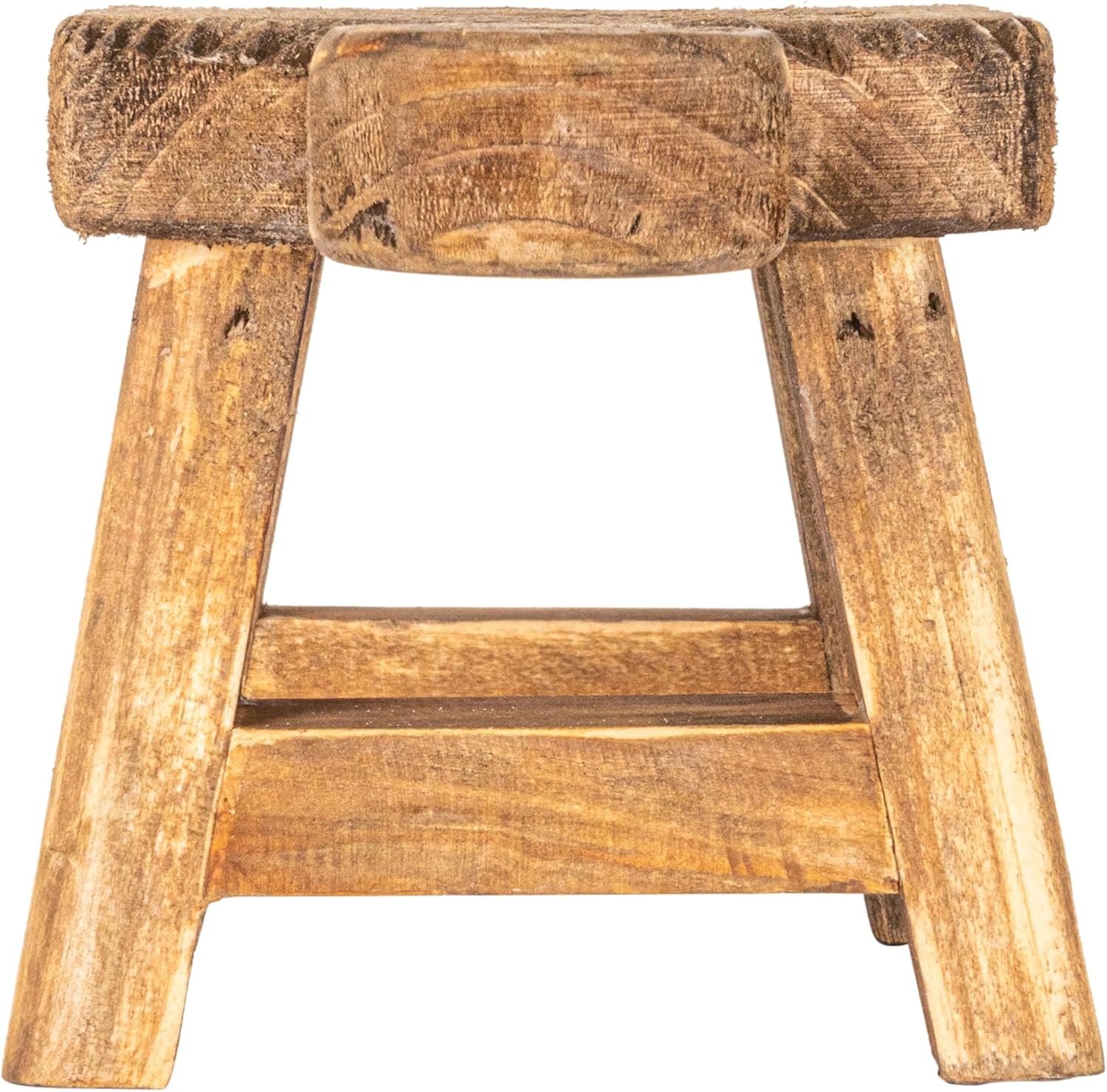 Creative Co-Op Small Wood Pedestal with Handle