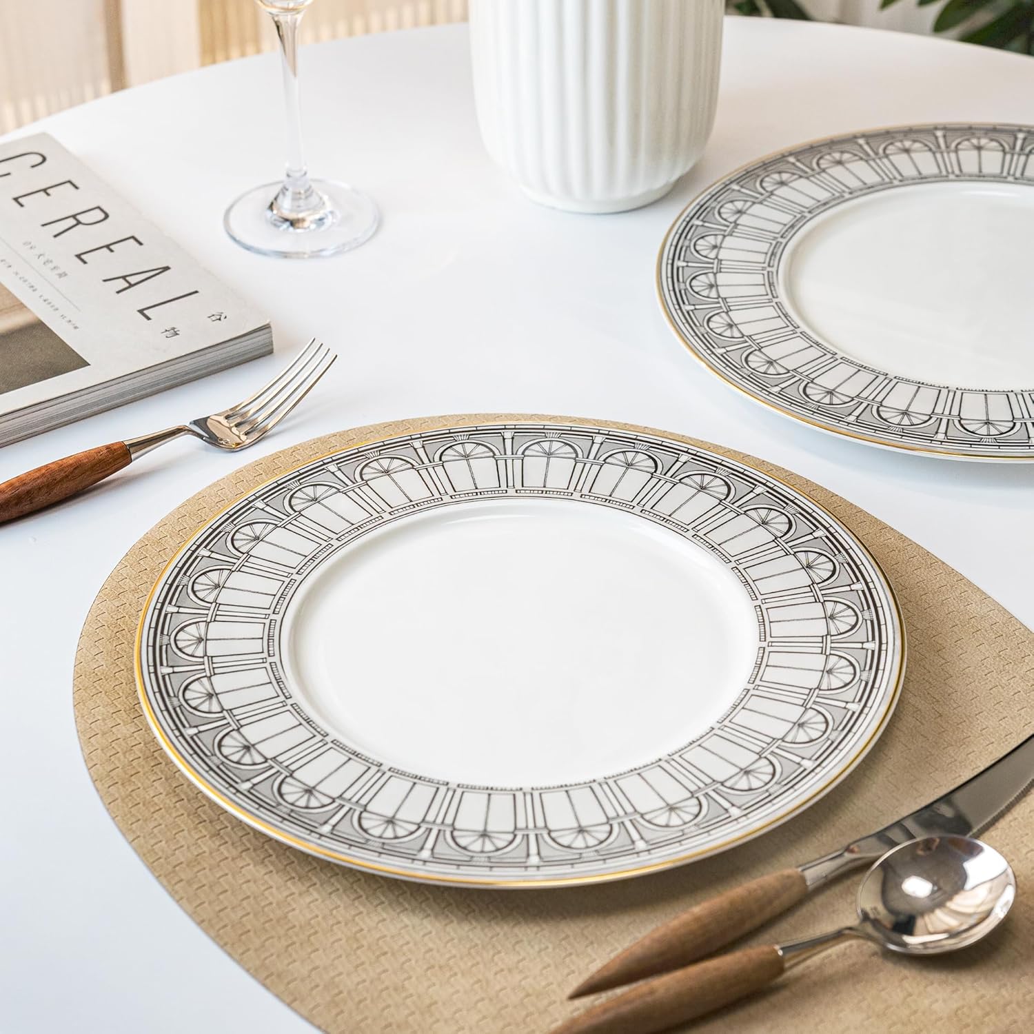 Elegant 11-inch Dinner Plates Set 2 x 11in